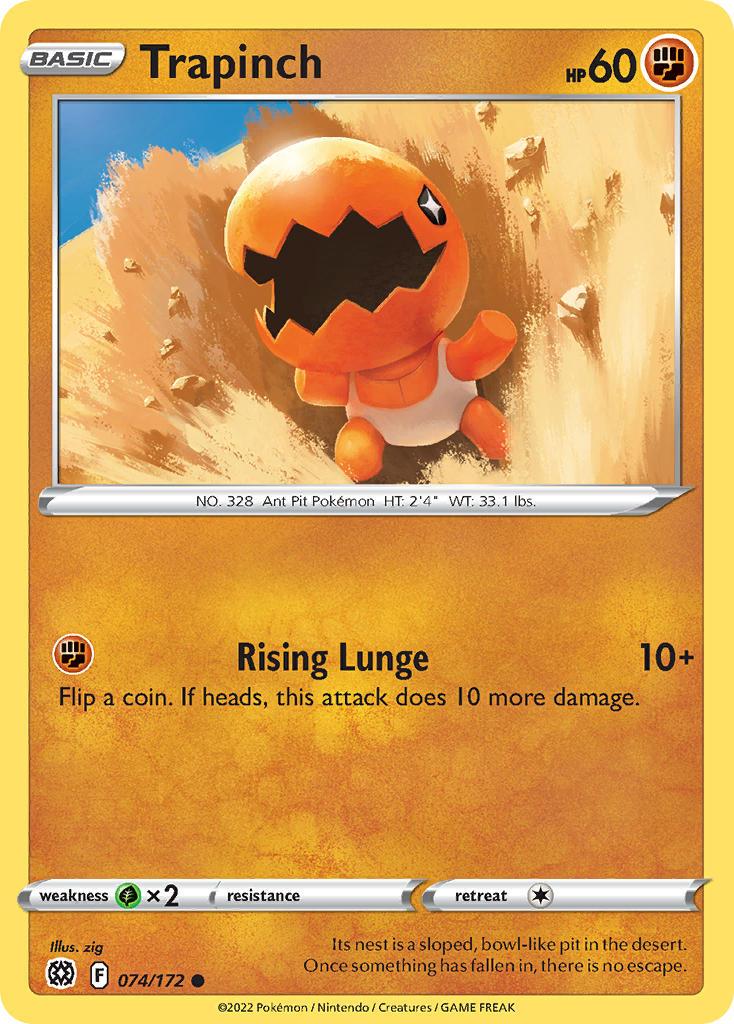 2022 Pokemon Trading Card Game Brilliant Stars Price List 074 Trapinch