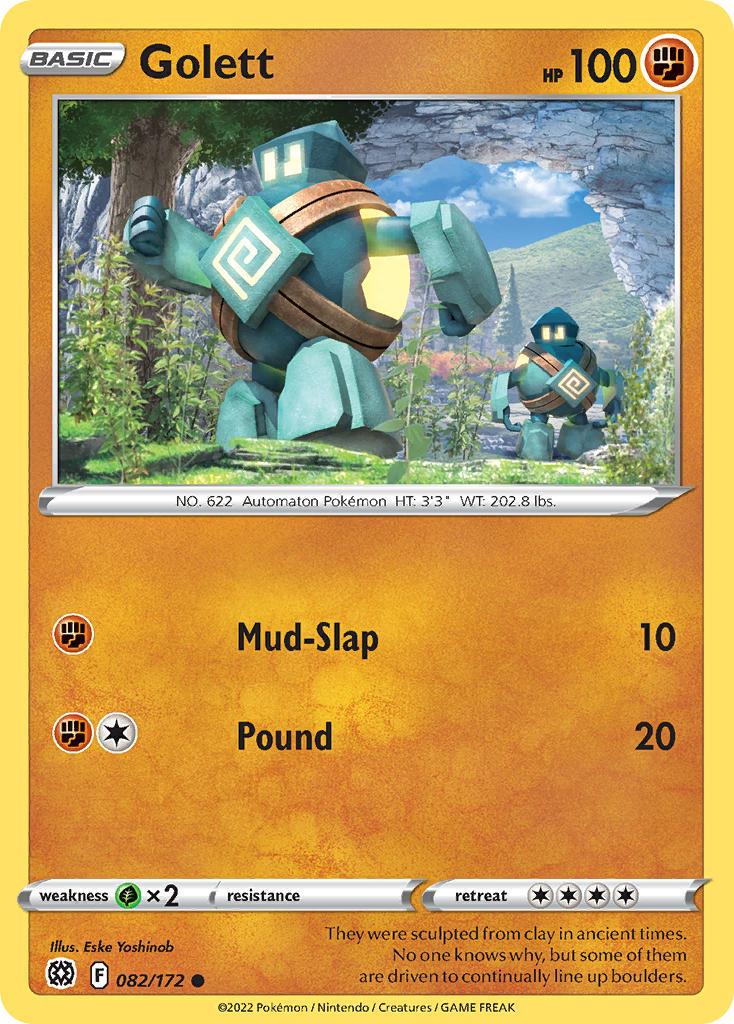 2022 Pokemon Trading Card Game Brilliant Stars Price List 082 Golett