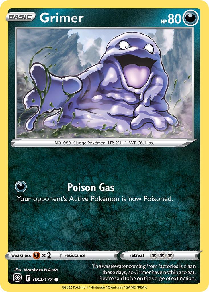 2022 Pokemon Trading Card Game Brilliant Stars Price List 084 Grimer