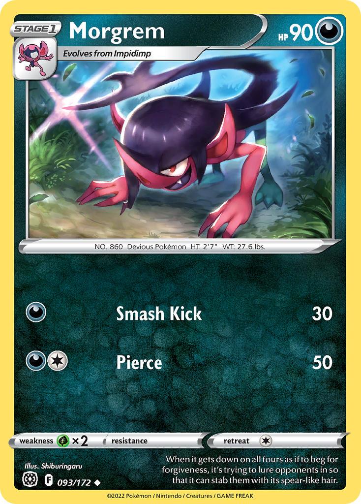 2022 Pokemon Trading Card Game Brilliant Stars Price List 093 Morgrem