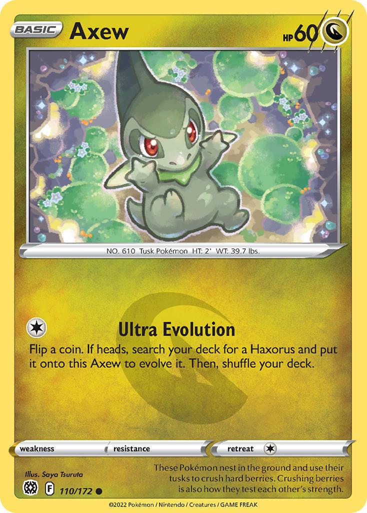 2022 Pokemon Trading Card Game Brilliant Stars Price List 110 Axew