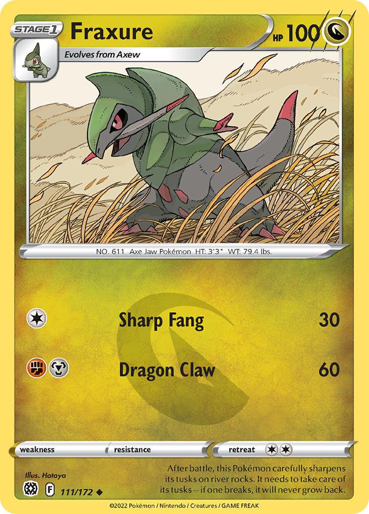 2022 Pokemon Trading Card Game Brilliant Stars Price List 111 Fraxure