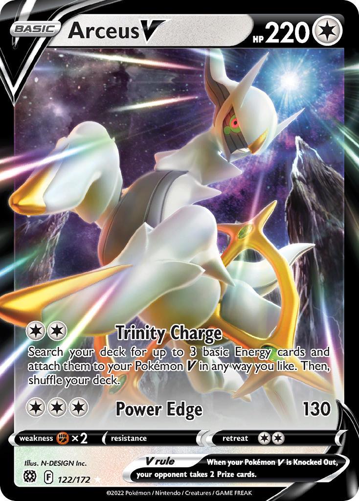 2022 Pokemon Trading Card Game Brilliant Stars Price List 122 Arceus V