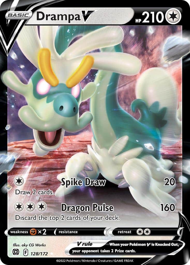 2022 Pokemon Trading Card Game Brilliant Stars Price List 128 Drampa V