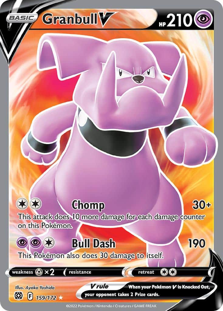 2022 Pokemon Trading Card Game Brilliant Stars Price List 159 Granbull V