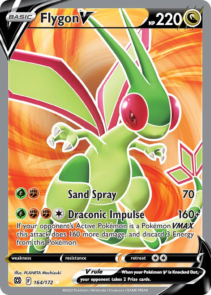 2022 Pokemon Trading Card Game Brilliant Stars Price List 164 Flygon V