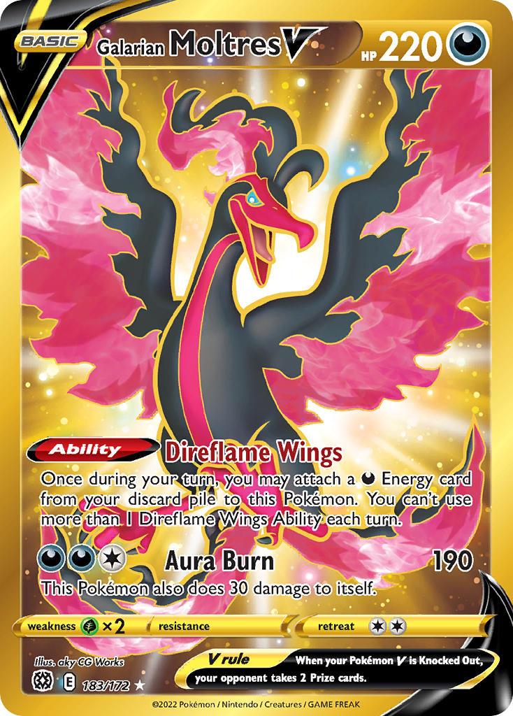 2022 Pokemon Trading Card Game Brilliant Stars Price List 183 Galarian Moltres V