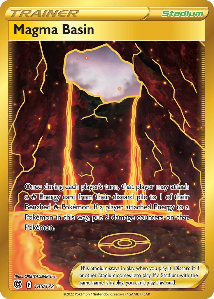 2022 Pokemon Trading Card Game Brilliant Stars Price List 185 Magma Basin