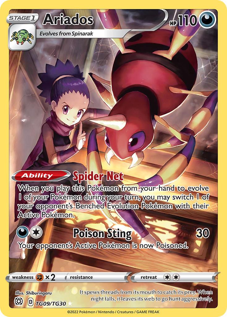 2022 Pokemon Trading Card Game Brilliant Stars Price List TG009 Ariados