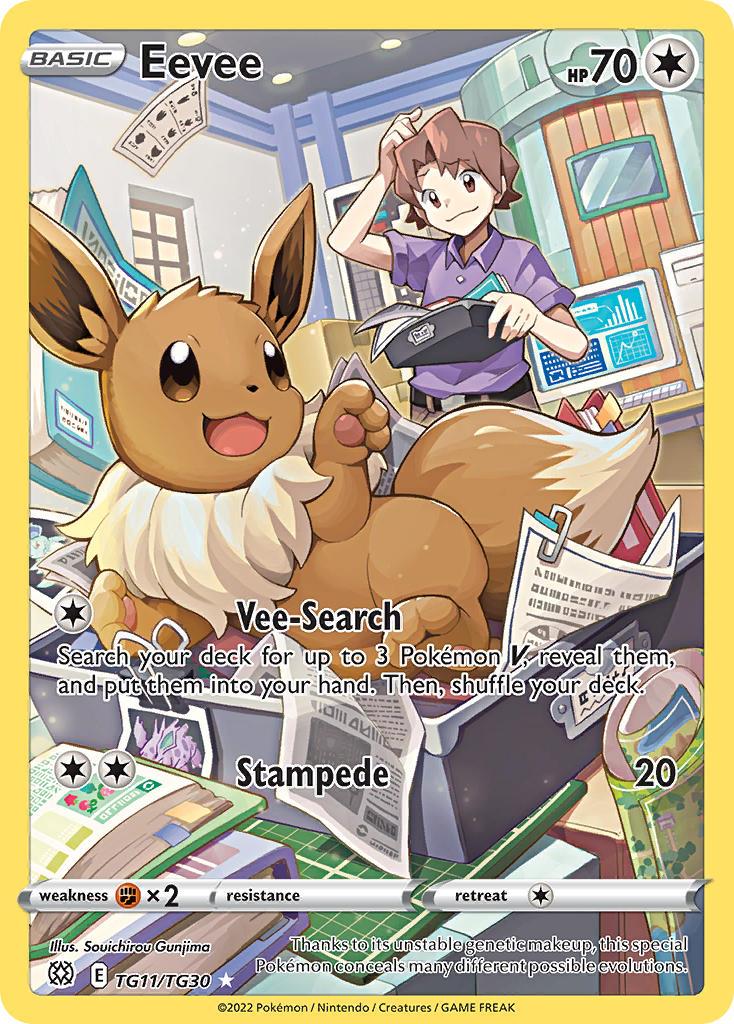 2022 Pokemon Trading Card Game Brilliant Stars Price List TG011 Eevee