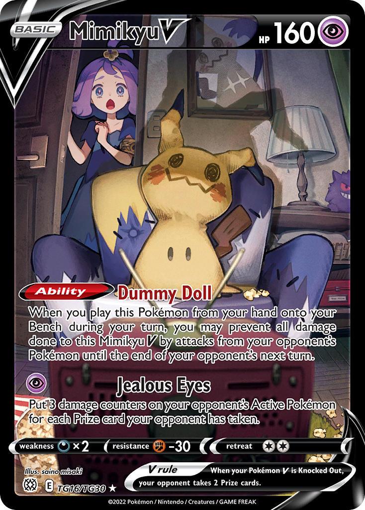 2022 Pokemon Trading Card Game Brilliant Stars Price List TG016 Mimikyu V