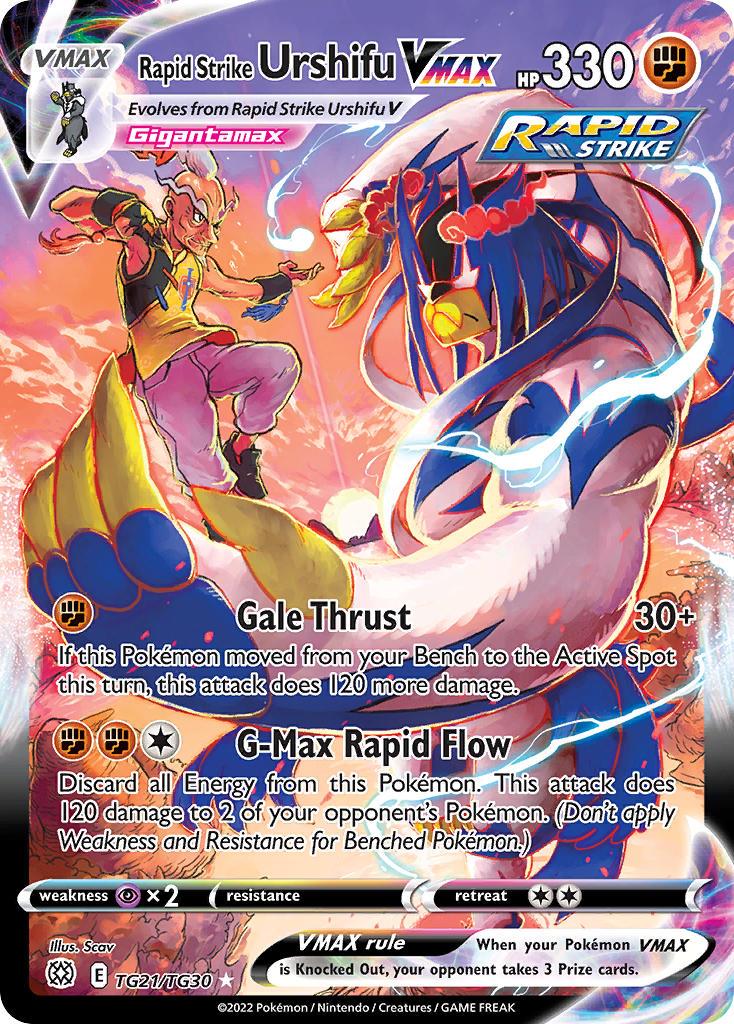 2022 Pokemon Trading Card Game Brilliant Stars Price List TG021 Rapid Strike Urshifu VMAX