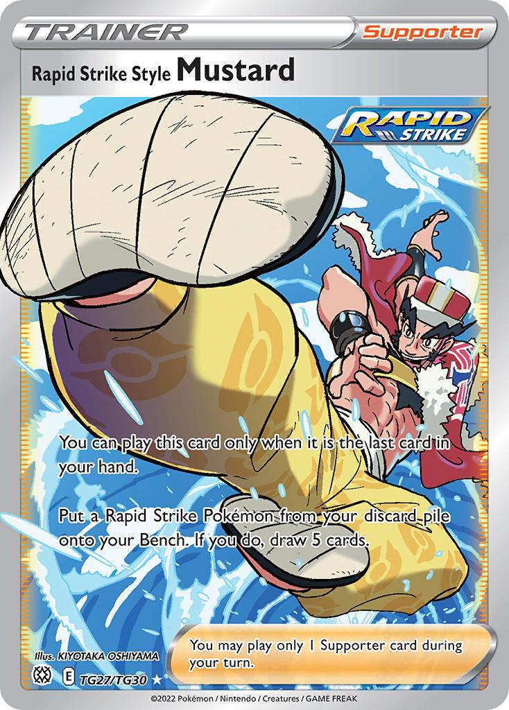 2022 Pokemon Trading Card Game Brilliant Stars Price List TG027 Rapid Strike Style Mustard