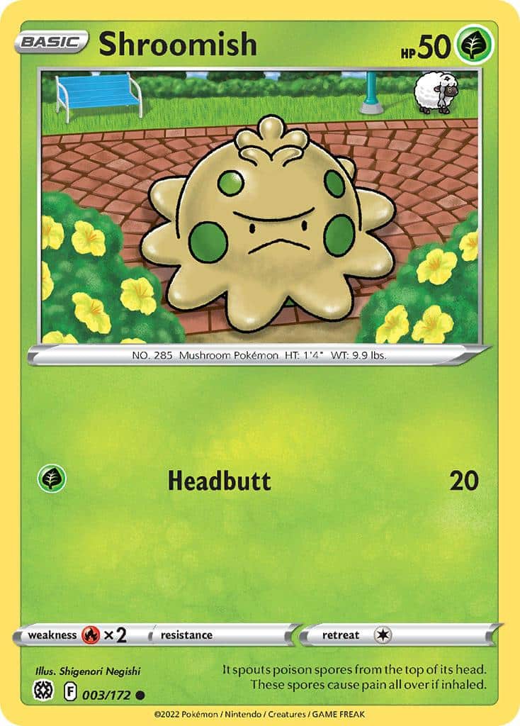 2022 Pokemon Trading Card Game Brilliant Stars Set List 003 Shroomish