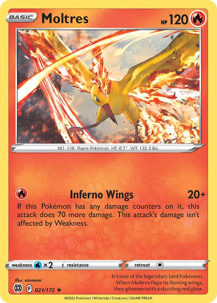 2022 Pokemon Trading Card Game Brilliant Stars Set List 021 Moltres