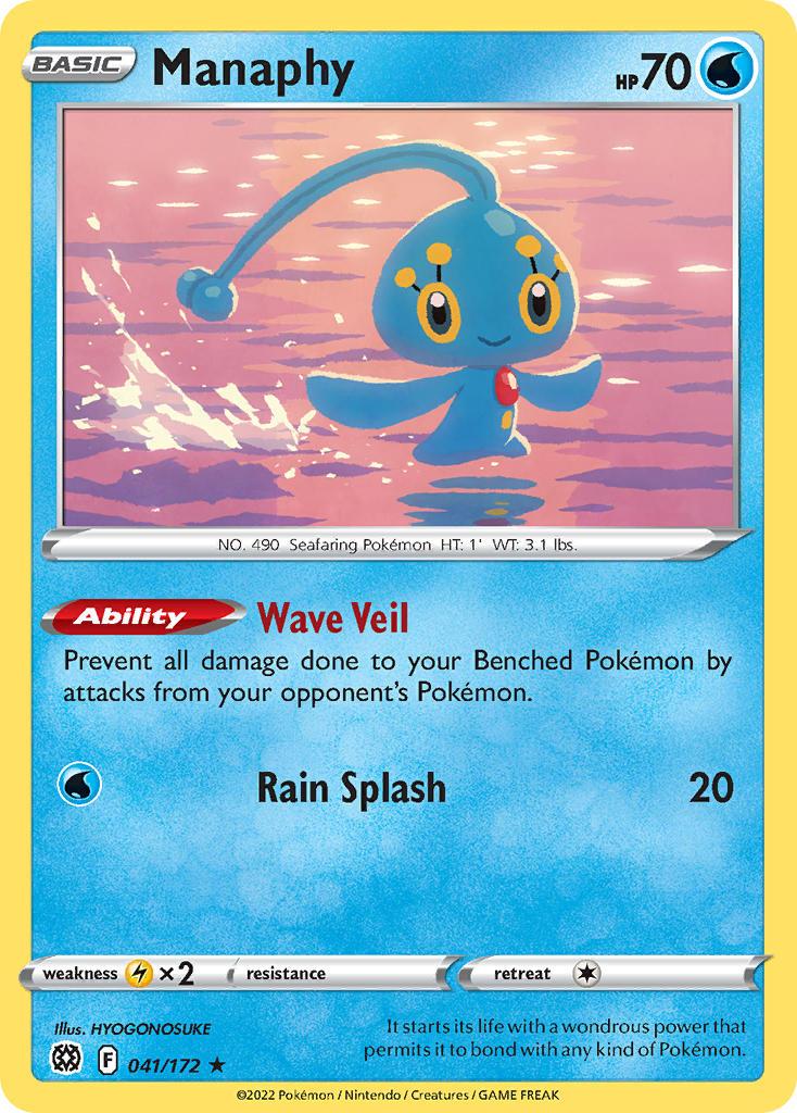 2022 Pokemon Trading Card Game Brilliant Stars Set List 041 Manaphy