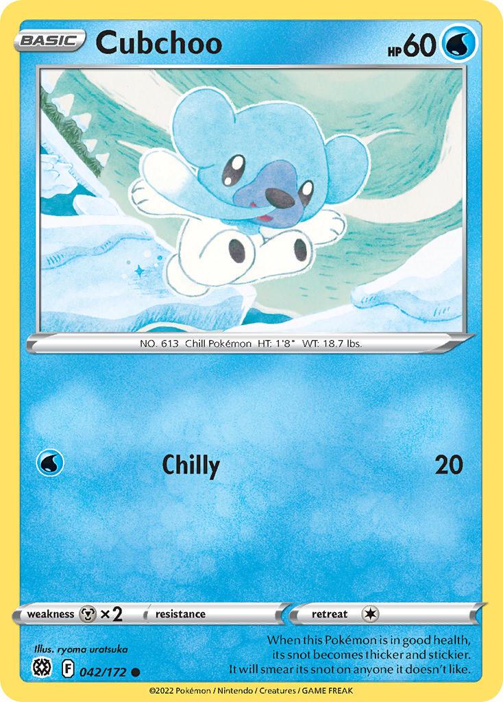 2022 Pokemon Trading Card Game Brilliant Stars Set List 042 Cubchoo