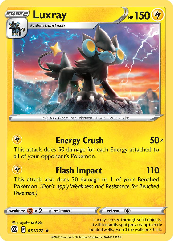 2022 Pokemon Trading Card Game Brilliant Stars Set List 051 Luxray