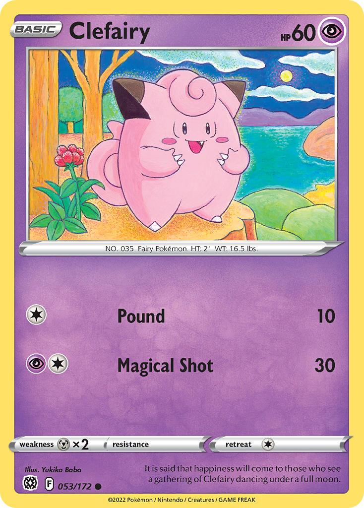 2022 Pokemon Trading Card Game Brilliant Stars Set List 053 Clefairy