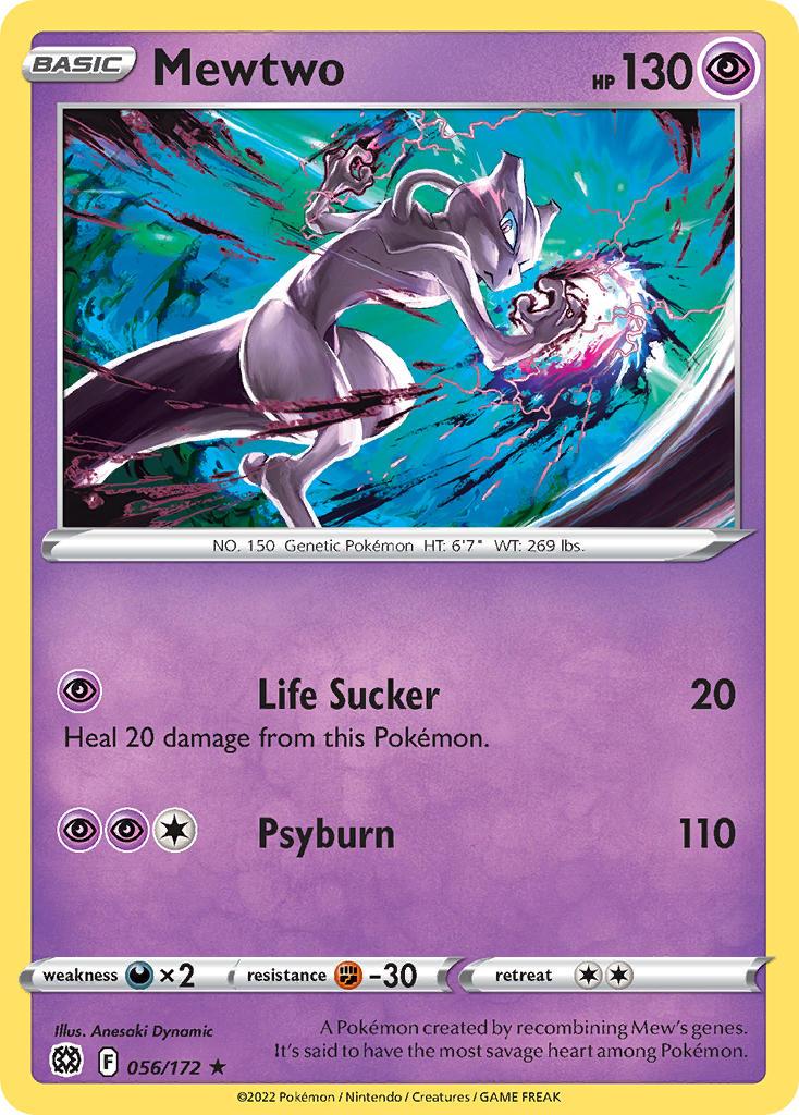 2022 Pokemon Trading Card Game Brilliant Stars Set List 056 Mewtwo