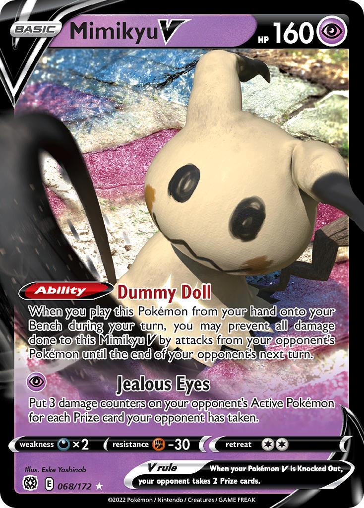 2022 Pokemon Trading Card Game Brilliant Stars Set List 068 Mimikyu V