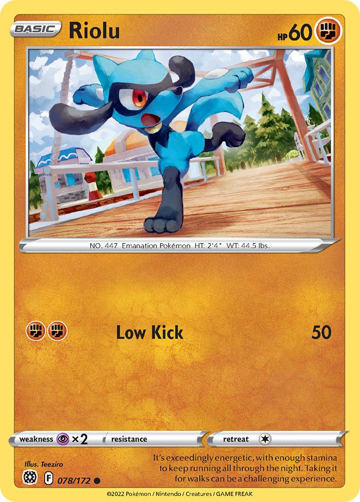 2022 Pokemon Trading Card Game Brilliant Stars Set List 078 Riolu