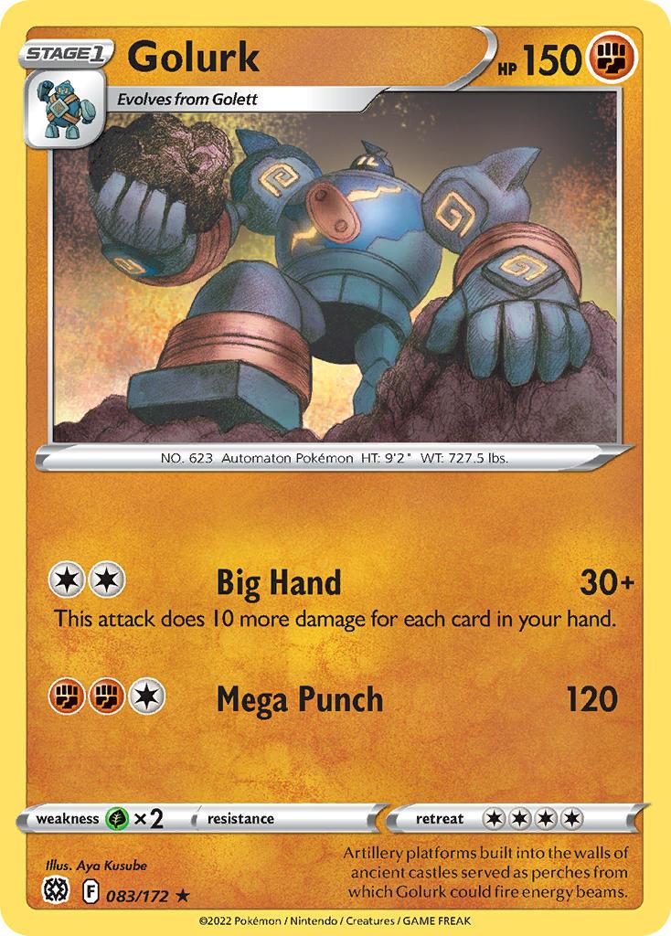 2022 Pokemon Trading Card Game Brilliant Stars Set List 083 Golurk