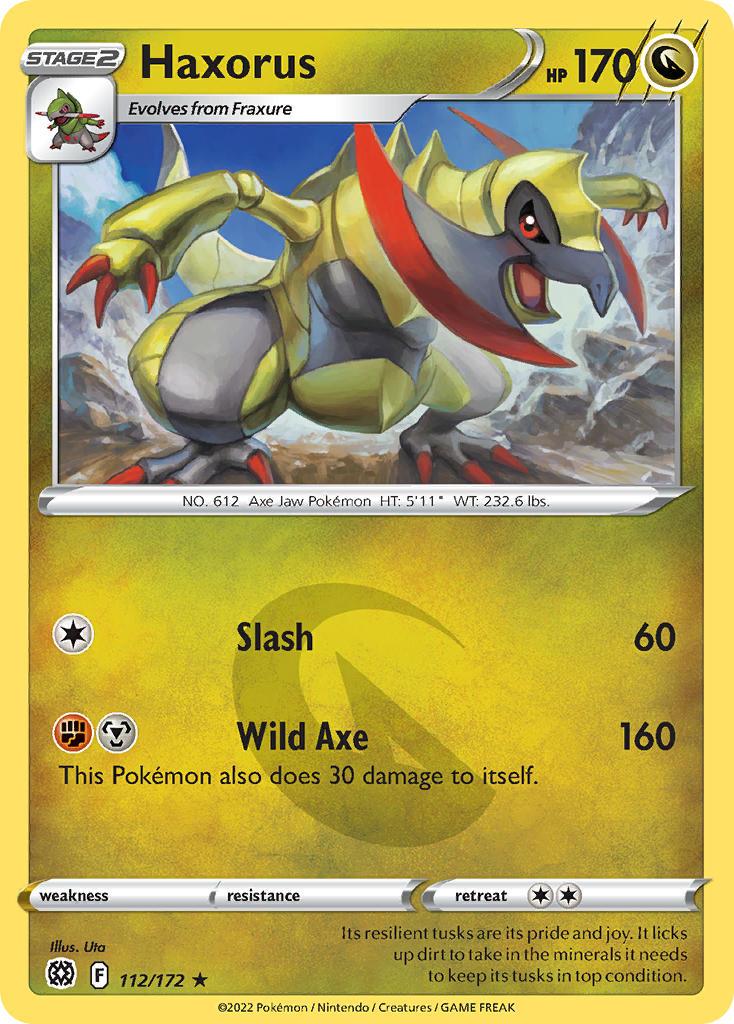 2022 Pokemon Trading Card Game Brilliant Stars Set List 112 Haxorus