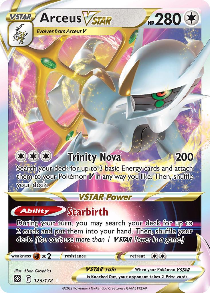 2022 Pokemon Trading Card Game Brilliant Stars Set List 123 Arceus V Star