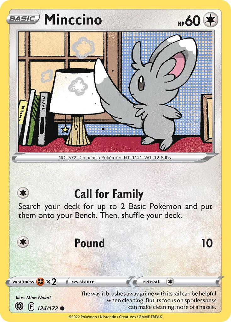 2022 Pokemon Trading Card Game Brilliant Stars Set List 124 Minccino