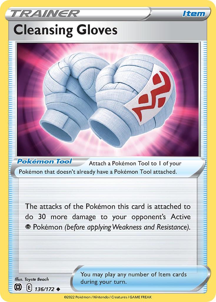 2022 Pokemon Trading Card Game Brilliant Stars Set List 136 Cleansing Gloves