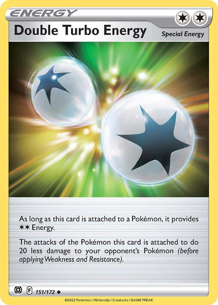 2022 Pokemon Trading Card Game Brilliant Stars Set List 151 Double Turbo Energy