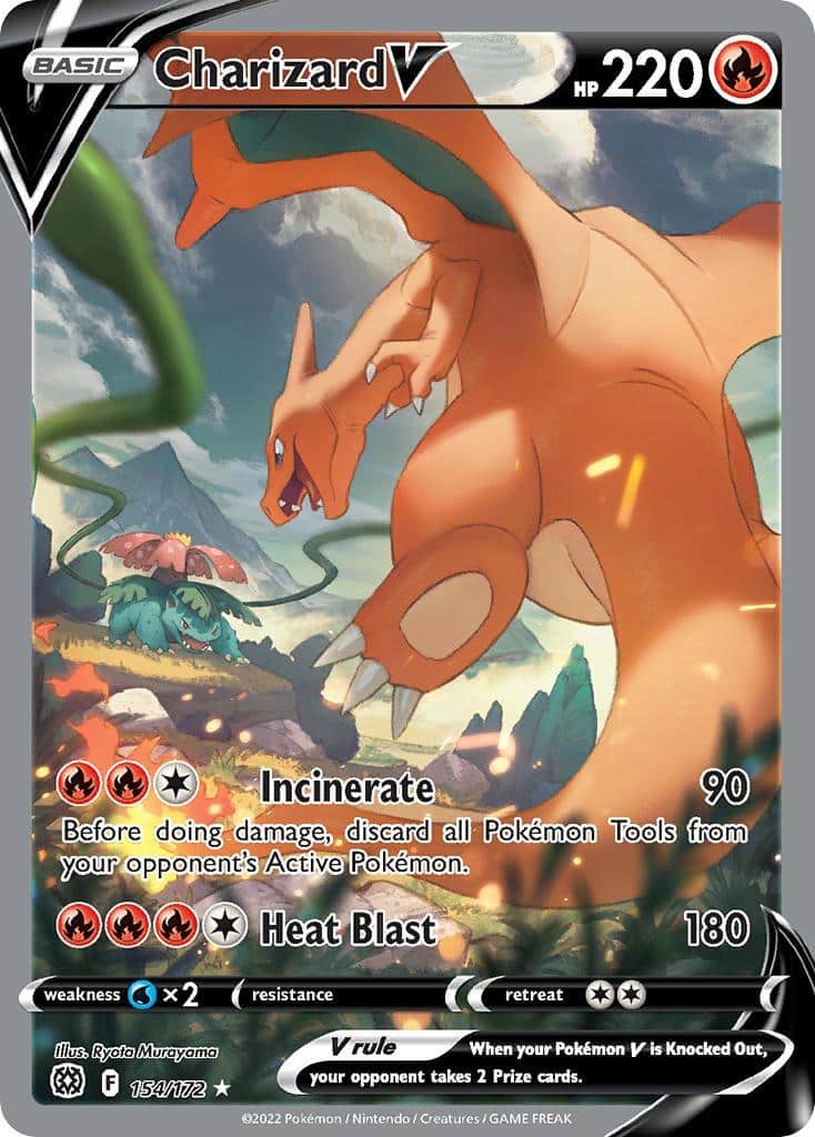 2022 Pokemon Trading Card Game Brilliant Stars Set List 154 Charizard V