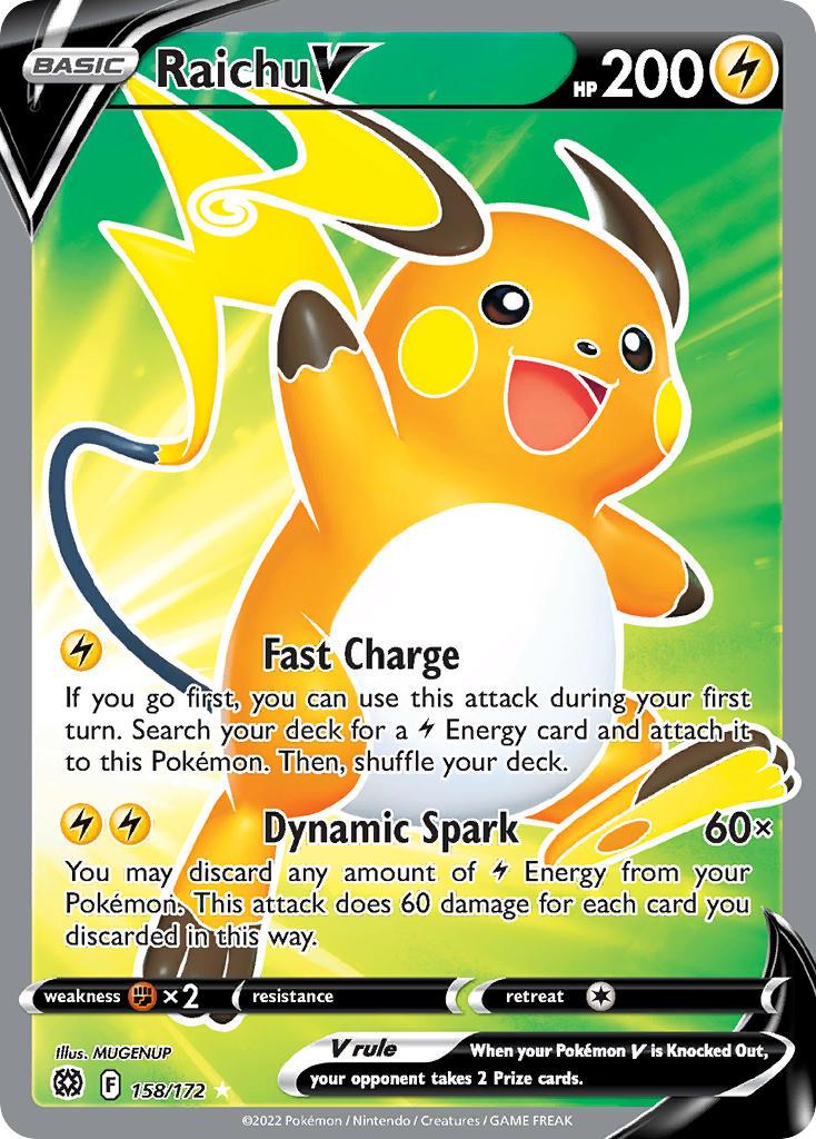 2022 Pokemon Trading Card Game Brilliant Stars Set List 158 Raichu V