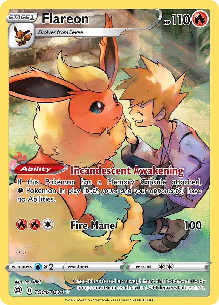 2022 Pokemon Trading Card Game Brilliant Stars Set List TG001 Flareon