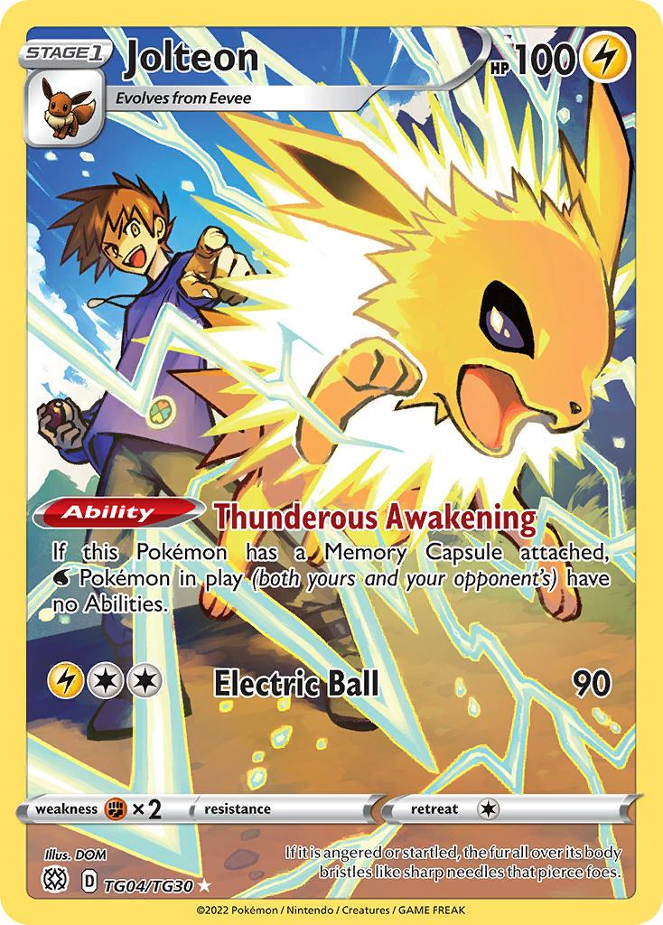 2022 Pokemon Trading Card Game Brilliant Stars Set List TG004 Jolteon