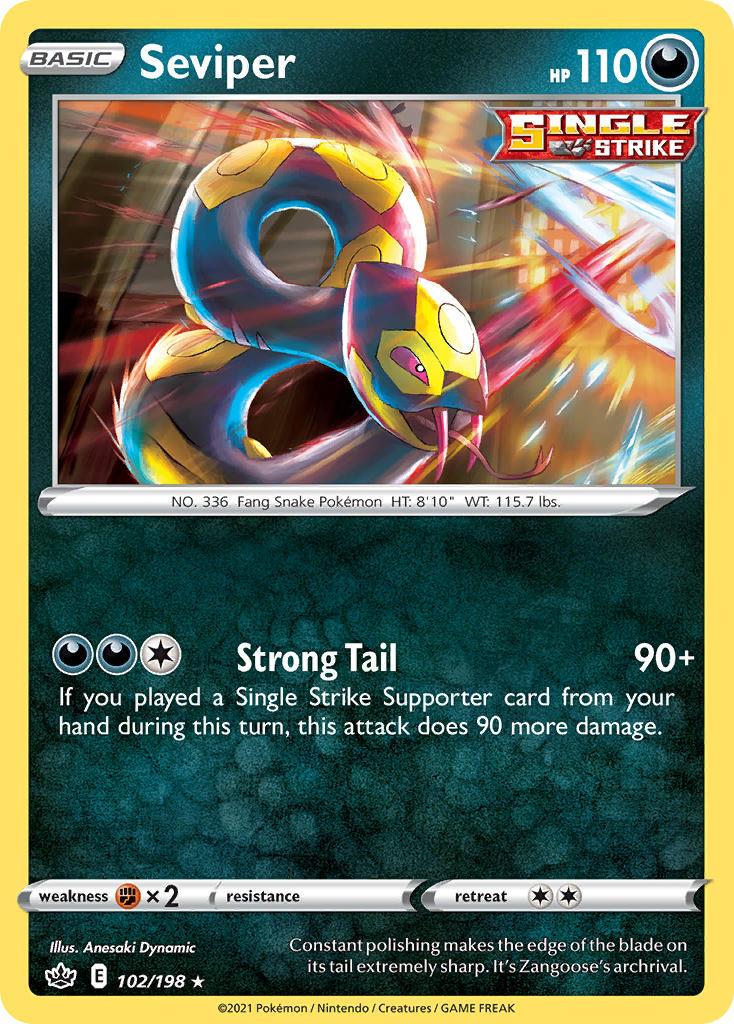 Pokemon Trading Card Game Chilling Reign Price List 102 Seviper