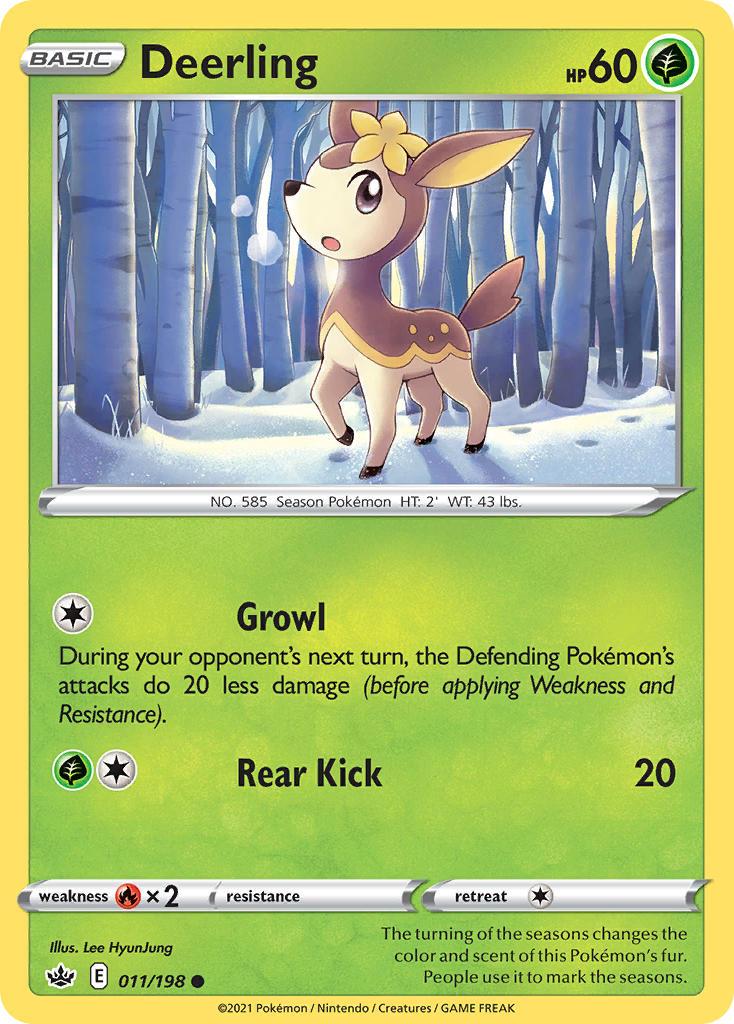 Pokemon Trading Card Game Chilling Reign Price List 11 Deerling