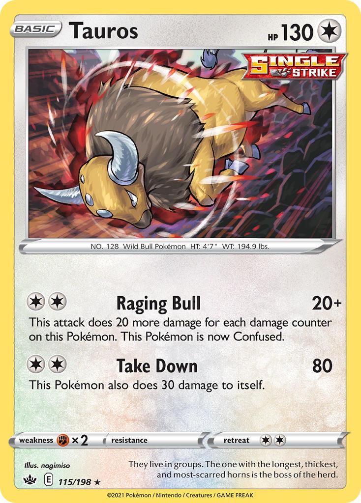 Pokemon Trading Card Game Chilling Reign Price List 115 Tauros