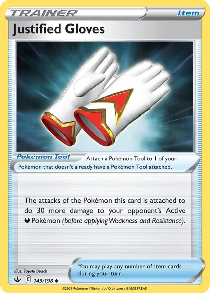Pokemon Trading Card Game Chilling Reign Price List 143 Justified Gloves