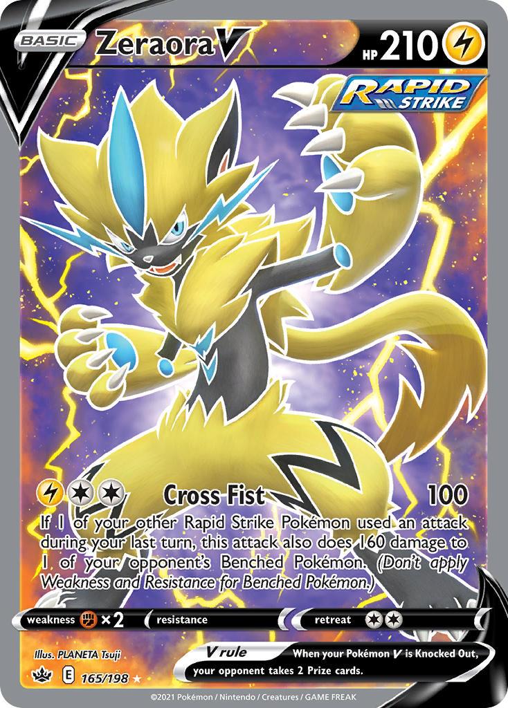 Pokemon Trading Card Game Chilling Reign Price List 165 Zeraora V