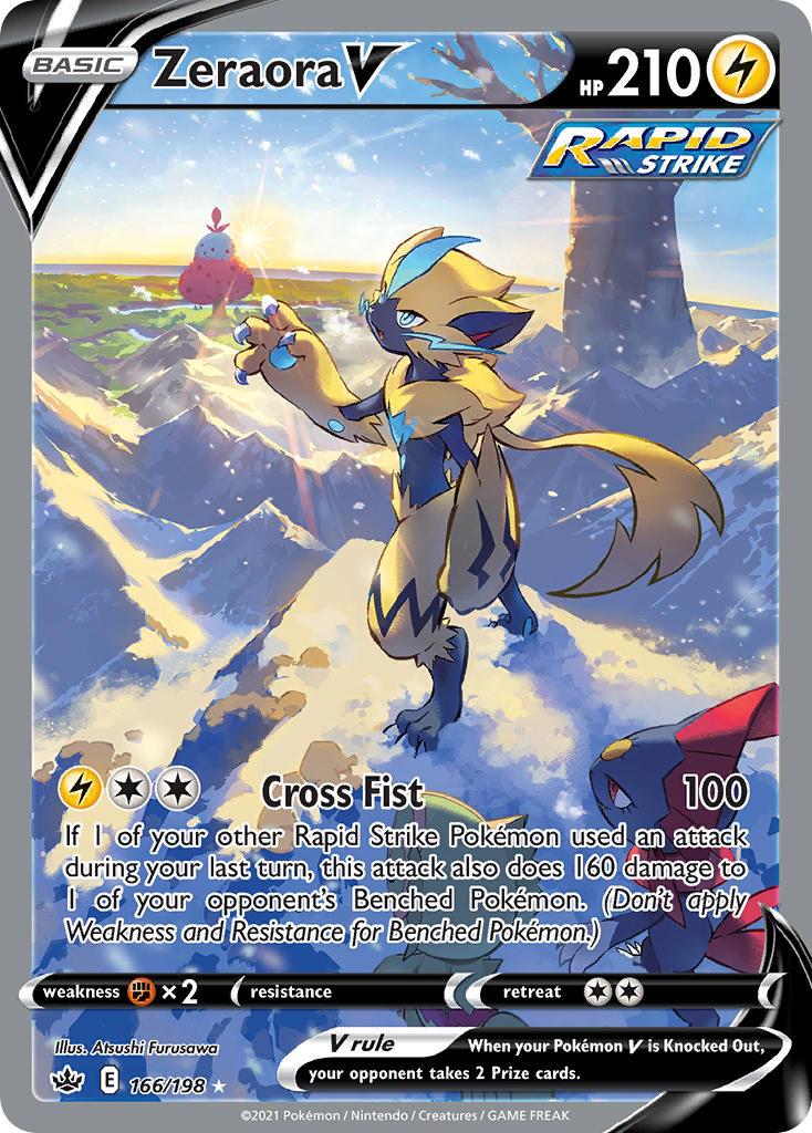 Pokemon Trading Card Game Chilling Reign Price List 166 Zeraora V