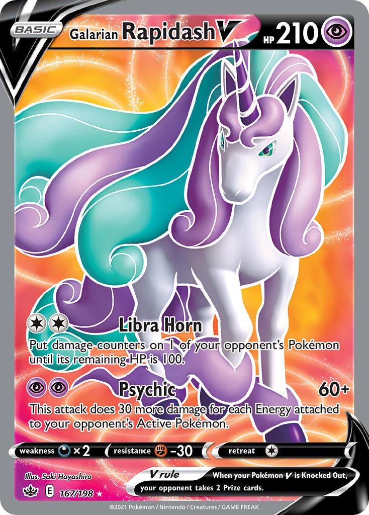 Pokemon Trading Card Game Chilling Reign Price List 167 Galarian Rapidash V