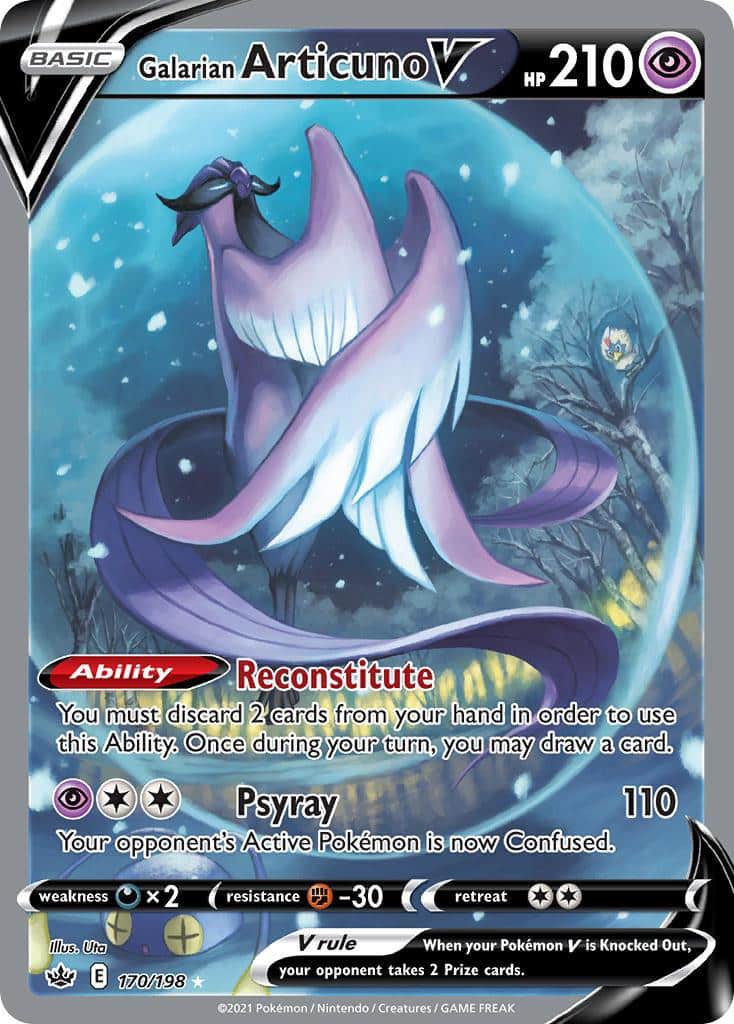 Pokemon Trading Card Game Chilling Reign Price List 170 Galarian Articuno V