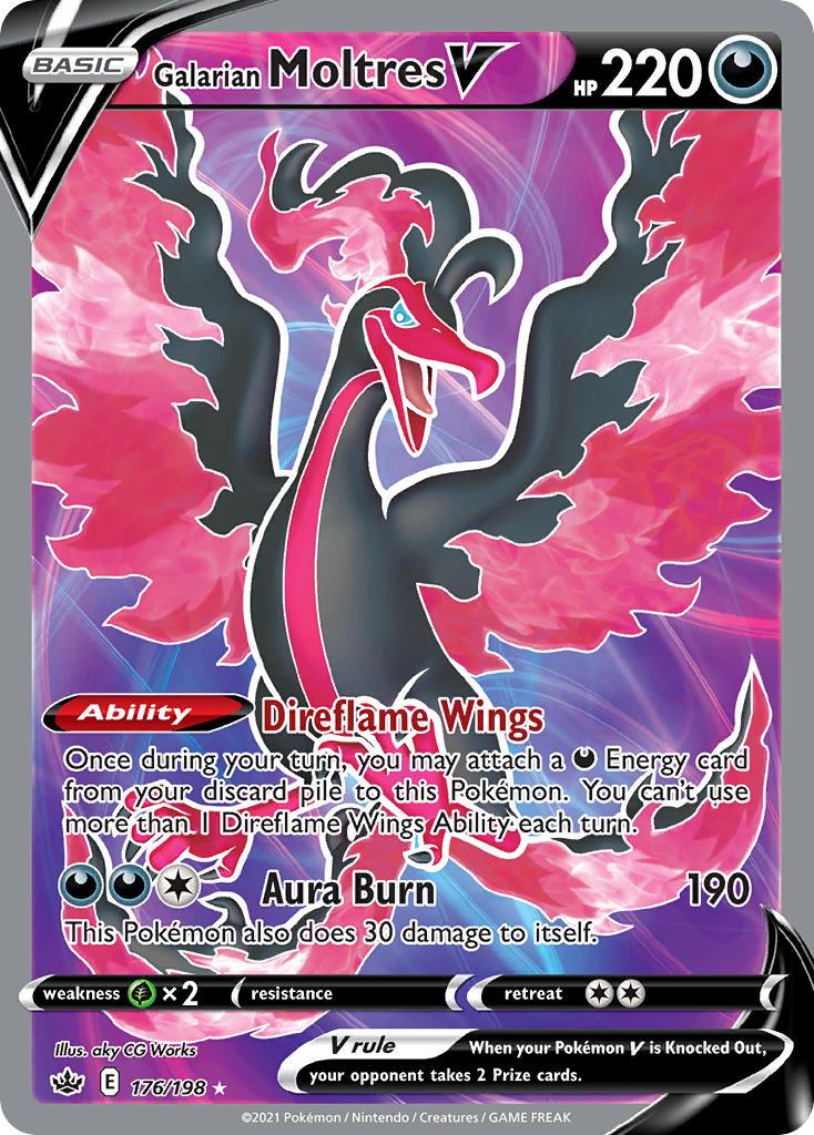 Pokemon Trading Card Game Chilling Reign Price List 176 Galarian Moltres V