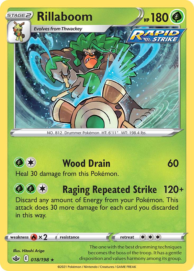 Pokemon Trading Card Game Chilling Reign Price List 18 Rillaboom