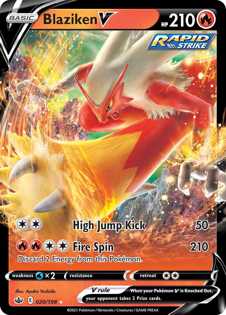 Pokemon Trading Card Game Chilling Reign Price List 20 Blaziken V