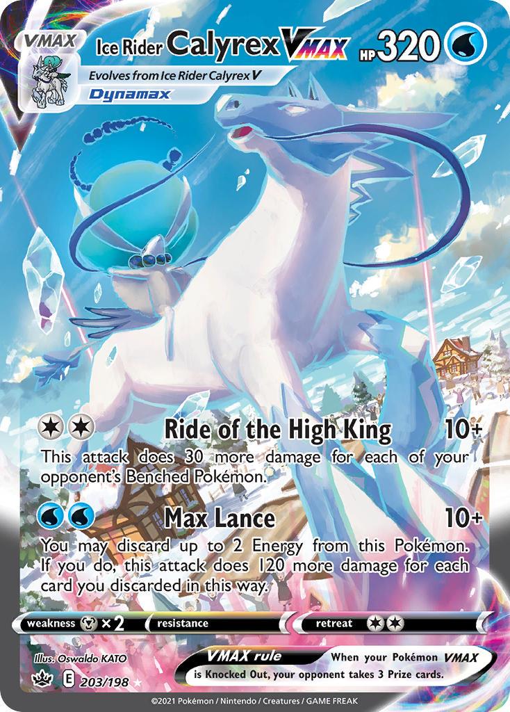 Pokemon Trading Card Game Chilling Reign Price List 203 Ice Rider Calyrex VMAX