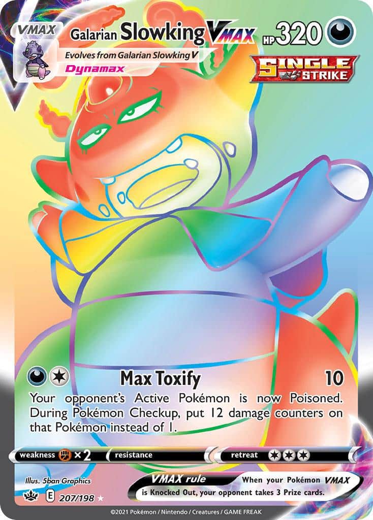 Pokemon Trading Card Game Chilling Reign Price List 207 Galarian Slowking VMAX