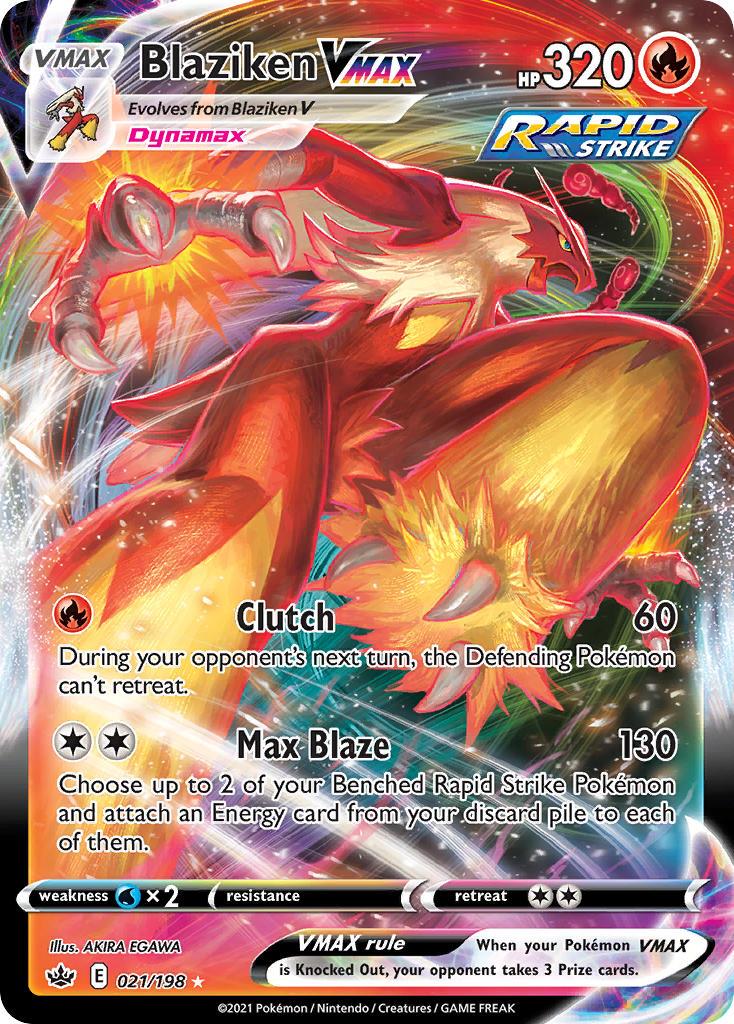 Pokemon Trading Card Game Chilling Reign Price List 21 Blaziken VMAX